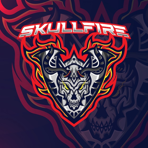 Download Free Skull Fire Sport Esport Gaming Mascot Logo Template Premium Vector Use our free logo maker to create a logo and build your brand. Put your logo on business cards, promotional products, or your website for brand visibility.