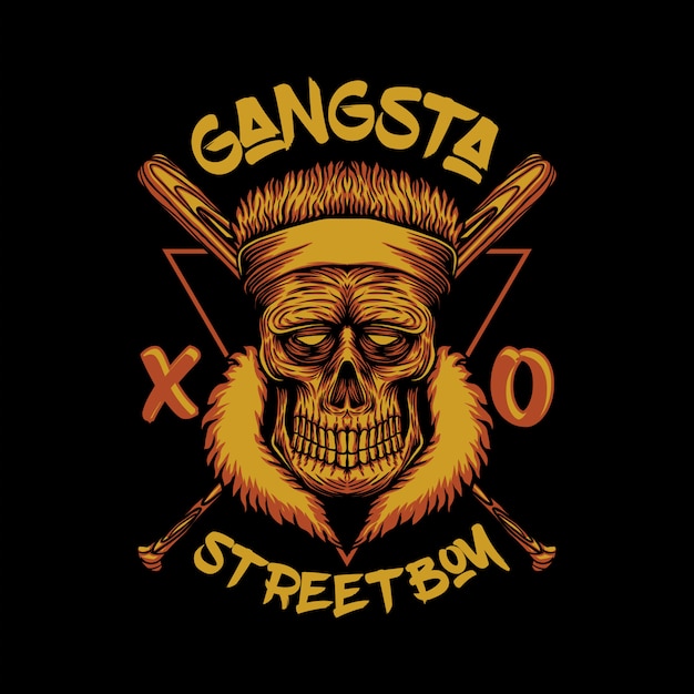 Download Skull gangsta street boy illustration | Premium Vector