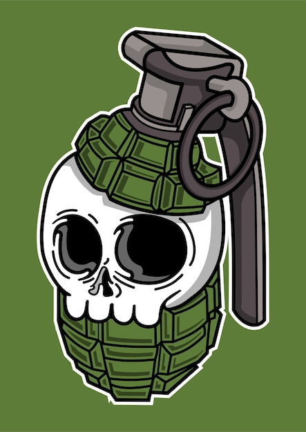 Grenade Skull SVG