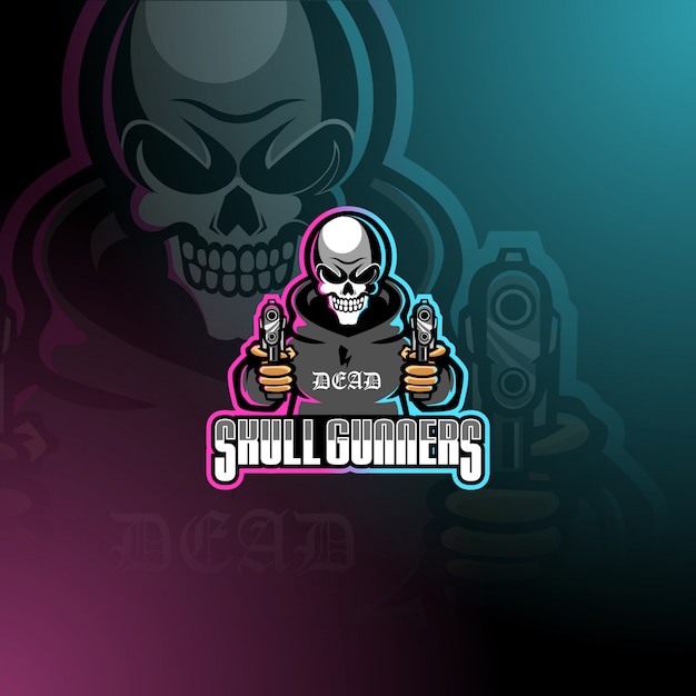 Download Free Skull Gunners Esport Mascot Logo Template Premium Vector Use our free logo maker to create a logo and build your brand. Put your logo on business cards, promotional products, or your website for brand visibility.