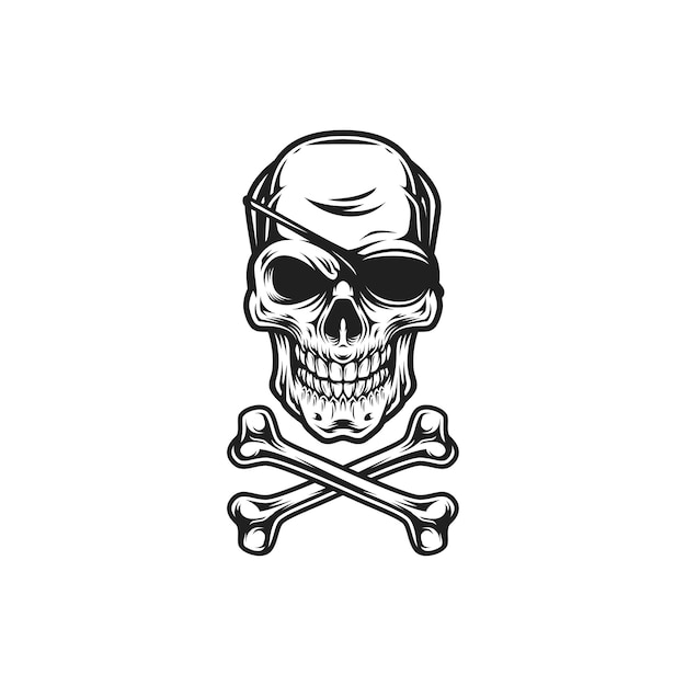 Premium Vector | Skull head mascot logo design