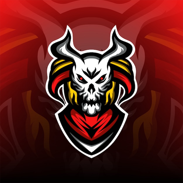 Premium Vector | Skull hunter troop esport mascot logo