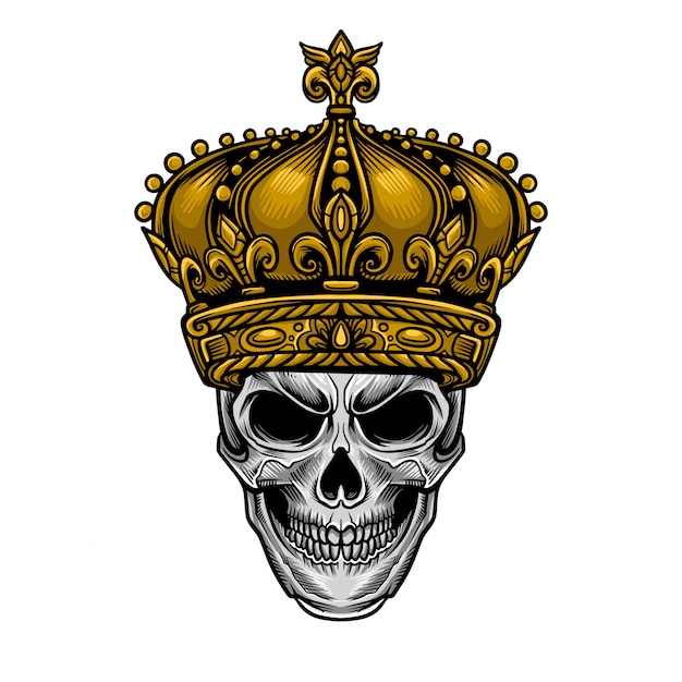 Download Skull king crown vector Vector | Premium Download