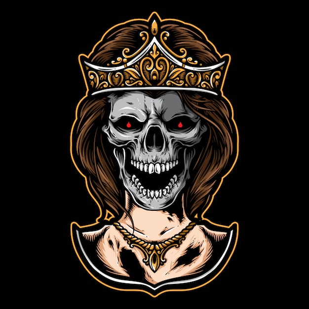 Download Skull princess vector logo and icon Vector | Premium Download