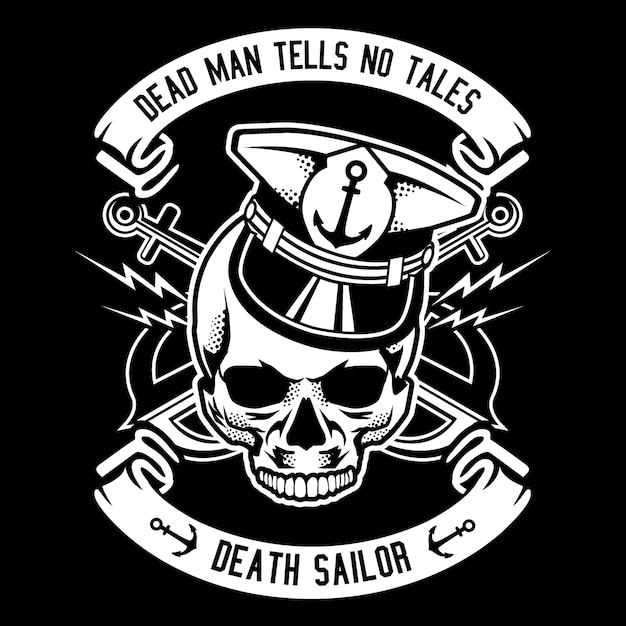 Premium Vector | Skull sailor