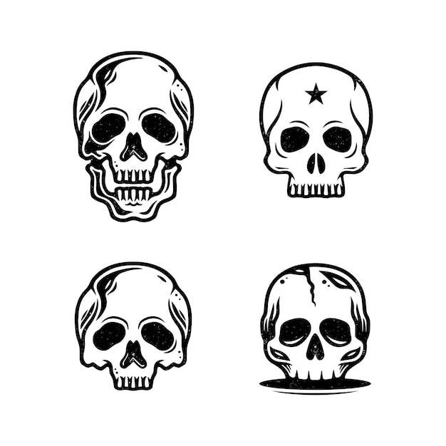 Premium Vector | Skull vintage design collection