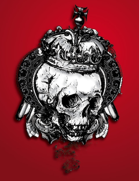 Download Skull with crown Vector | Free Download