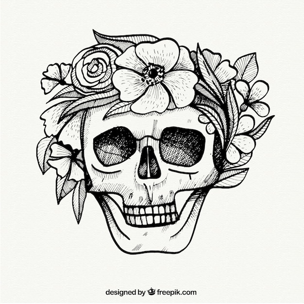 Free Free 104 Flower Skull Svg Free SVG PNG EPS DXF File