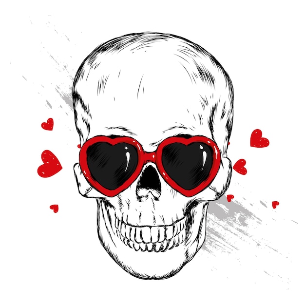 skull with sunglasses