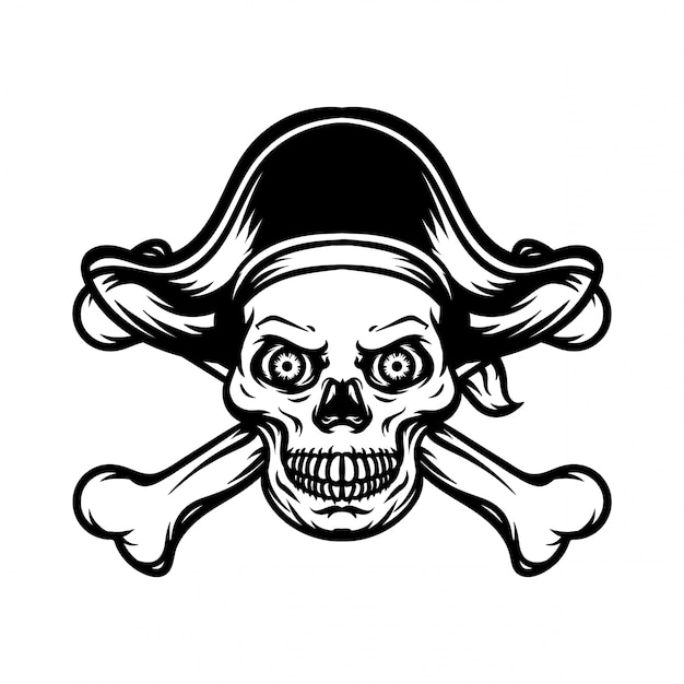 Premium Vector | Skull with hat design