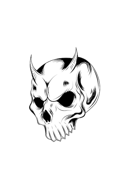 Premium Vector | Skull with mask vector illustration