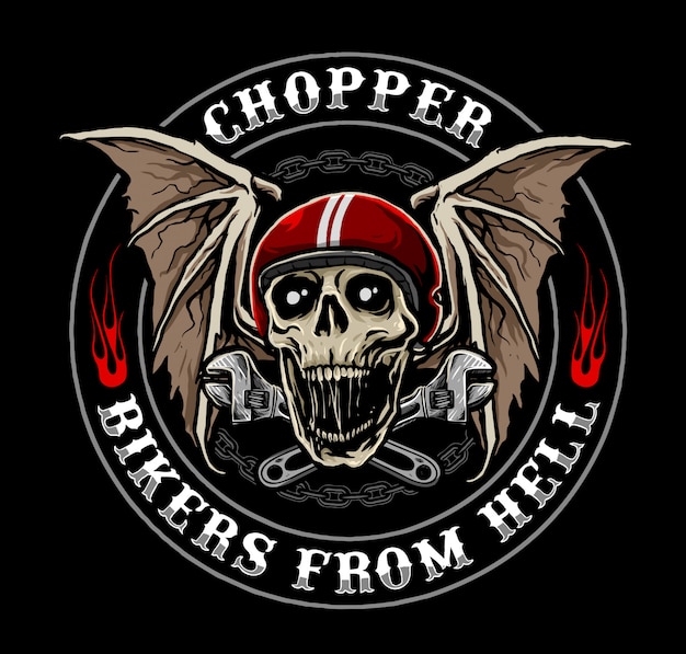 Download Free Skull With Motorcycle Handle Bar Suitable For Motorcycle Club Use our free logo maker to create a logo and build your brand. Put your logo on business cards, promotional products, or your website for brand visibility.