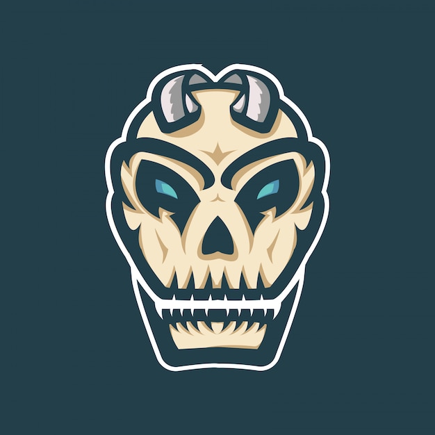 Premium Vector | Skull zombie mascot esport logo