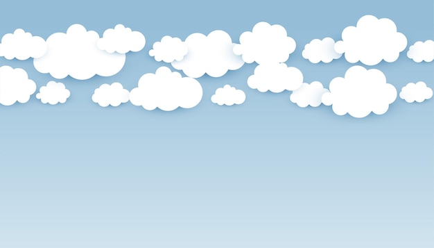 ふわふわの雲と空の壁紙 無料のベクター