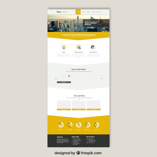 Download Skyscrapers website template Vector | Free Download