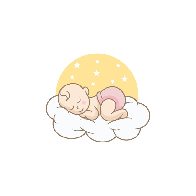Download Free Sleeping Cute Baby Logo Designs Template Premium Vector Use our free logo maker to create a logo and build your brand. Put your logo on business cards, promotional products, or your website for brand visibility.