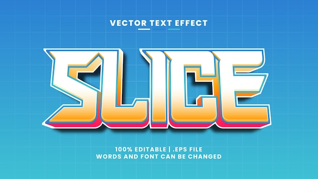 Premium Vector | Slice Editable Text Effect