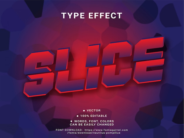 Download Free Slice Text Effect With Strong Game 3d Bold Style Premium Vector Use our free logo maker to create a logo and build your brand. Put your logo on business cards, promotional products, or your website for brand visibility.
