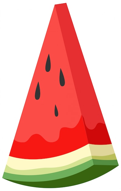 Premium Vector | A slide of watermelon on white background