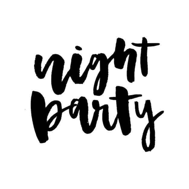 Premium Vector | Slogan night party lettering