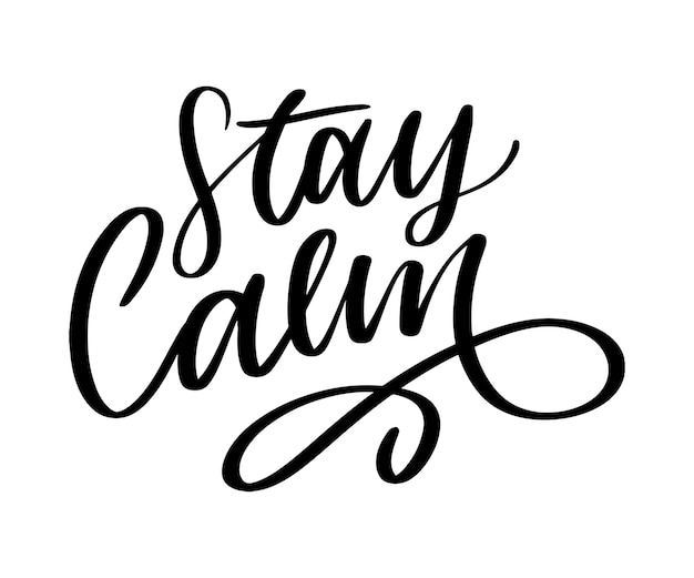 Premium Vector | Slogan stay calm quarantine pandemic letter text words ...