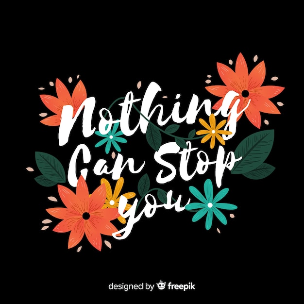 Download Free Slogan With Hand Drawn Flowers Background Free Vector Use our free logo maker to create a logo and build your brand. Put your logo on business cards, promotional products, or your website for brand visibility.