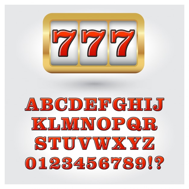 Slot machine style alphabet Vector | Free Download