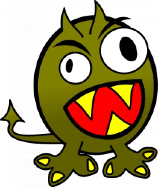 Small funny angry monster