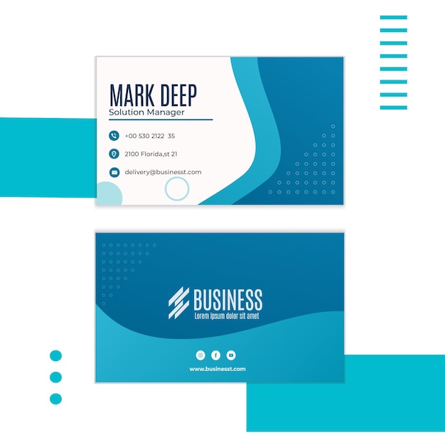 Download Free Vector | Smart business horizontal business card template