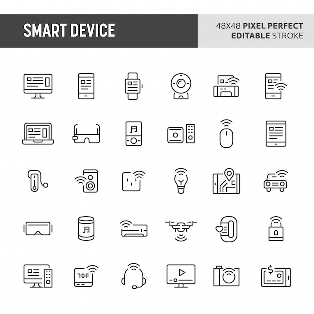 Smart Device Icon Set | Premium Vector