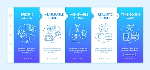 Premium Vector Smart Goals Definition Onboarding Template