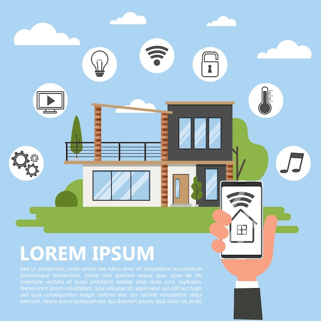 Premium Vector Smart Home Concept Idea Of Wireless Technology