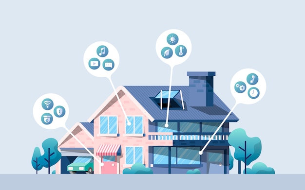 Download Free Vector | Smart home vector pack with icons