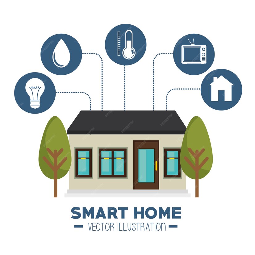 Free Vector | Smart house and its applications isolated icon