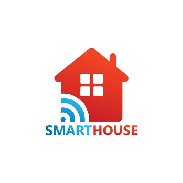 Premium Vector | Smart house logo template design vector, emblem ...