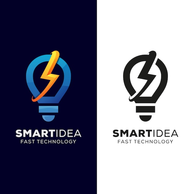 Download Free Smart Idea And Fast Technology Logo Fast Idea Thunder Bulb Logo Use our free logo maker to create a logo and build your brand. Put your logo on business cards, promotional products, or your website for brand visibility.