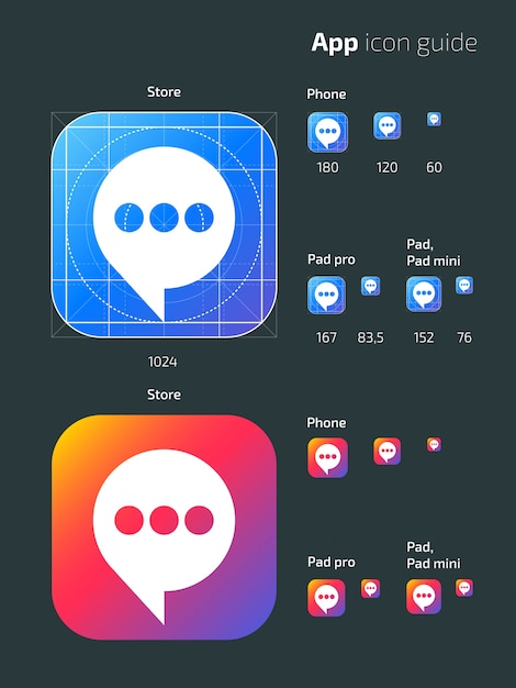 Download Smart phone app vector mobile os icon templates with guidelines. user guide app web icon, mobile ...