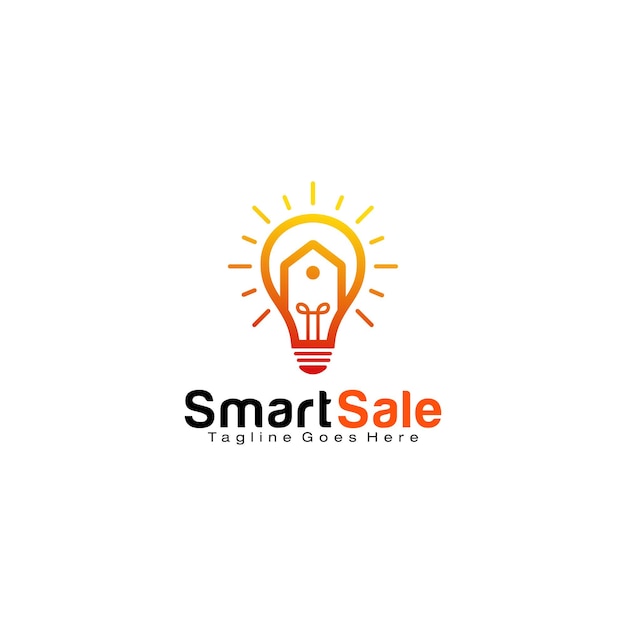 Smart sale logo design template Premium Vector