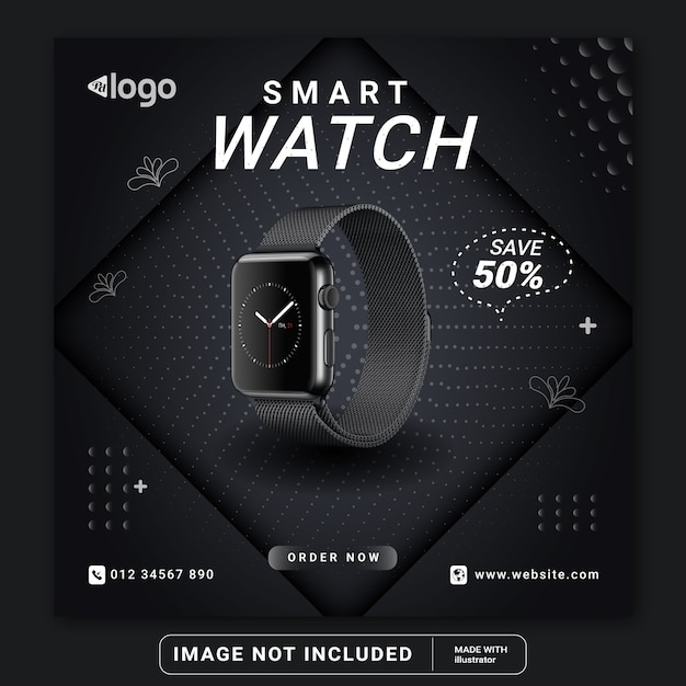 Premium Vector | Smart watch product social media instagram post banner ...