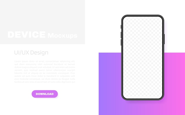 Premium Vector | Smartphone blank screen, phone . template for ...