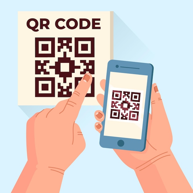 free-vector-smartphone-scanning-qr-code