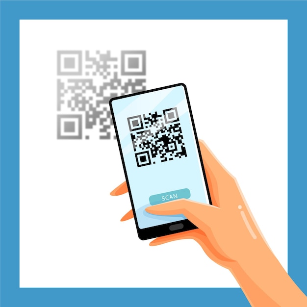 Smartphone Scanning Qr Code Free Vector 3160