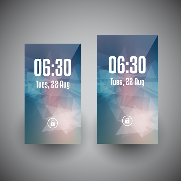 Free Vector | Smartphone wallpaper designs in two different screen sizes