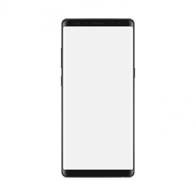 Premium Vector | Smartphone with blank white screen. isolated