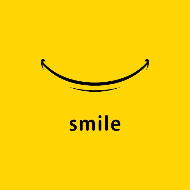 Premium Vector | Smile icon vector template design in yellow background