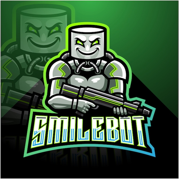 Download Free Smile Robot Esport Mascot Logo Premium Vector Use our free logo maker to create a logo and build your brand. Put your logo on business cards, promotional products, or your website for brand visibility.