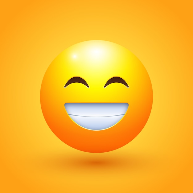 Premium Vector Smiling Face Emoji Illustration
