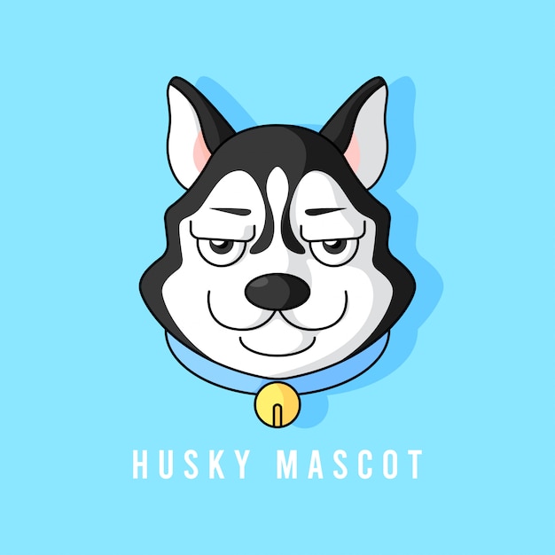 Download A smiling husky dog mascot logo | Premium Vector