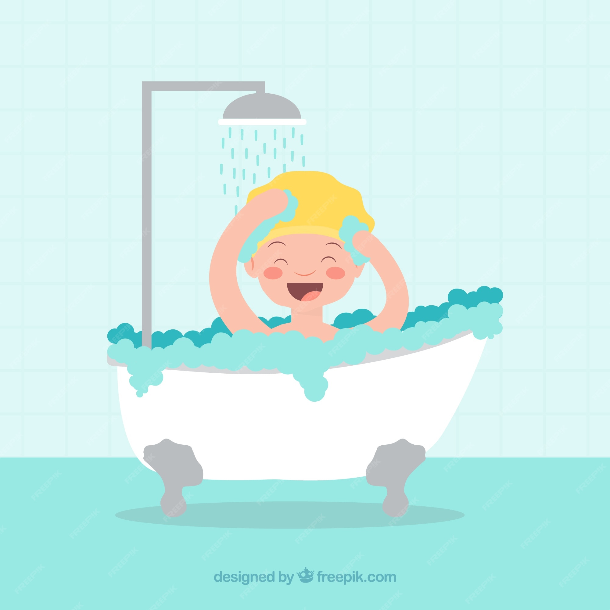 premium-vector-smiling-kid-taking-a-bath