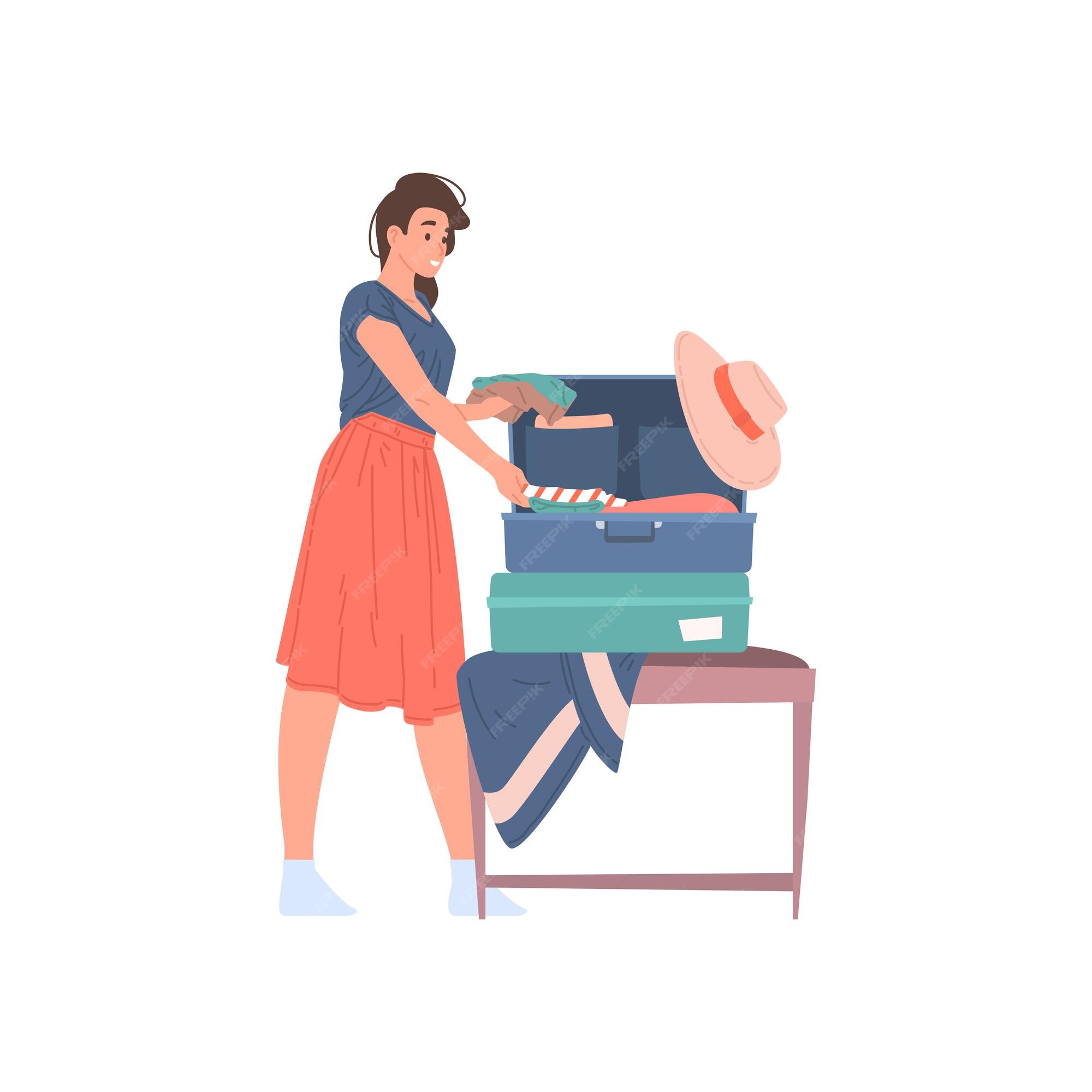 premium-vector-smiling-young-woman-packing-clothes-in-suitcase-ready